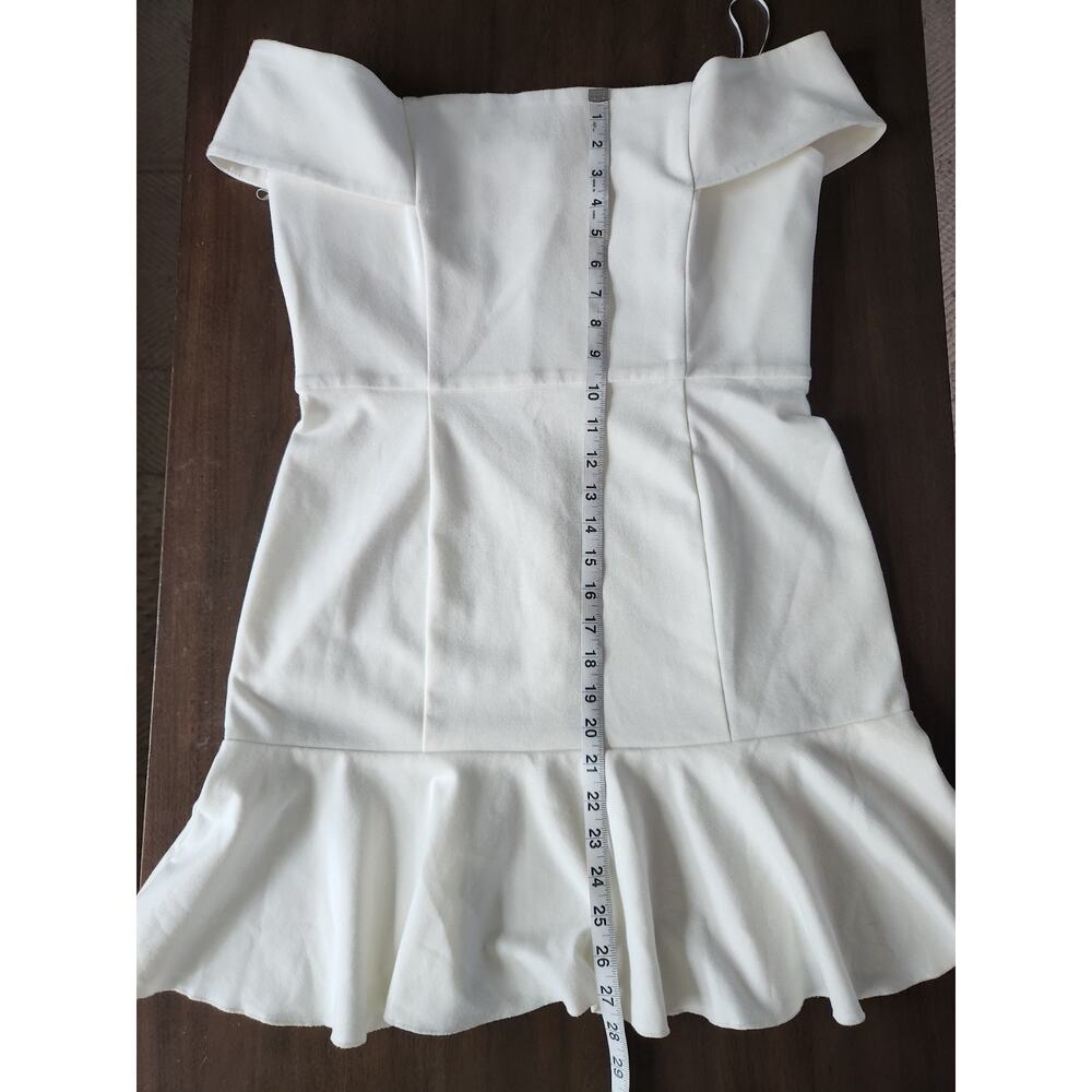 N Nicholas Ponti Off Shoulder Mini Dress in White size 8US msrp $495 - Picture 11 of 11